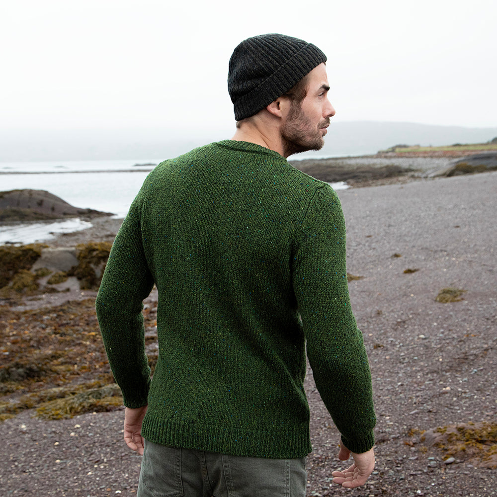 Fisherman Crew Neck In Seaweed