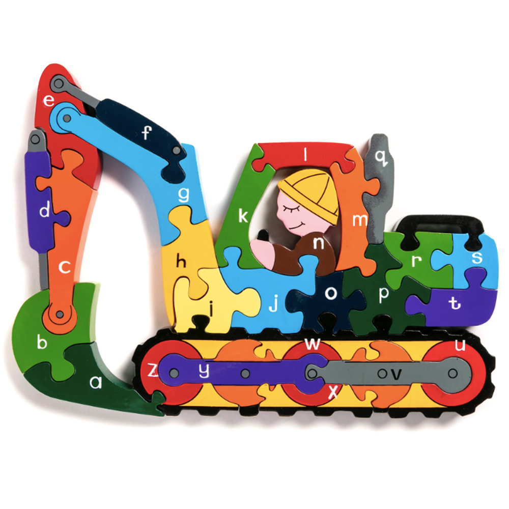 Alphabet Digger jigsaw puzzle with letters
