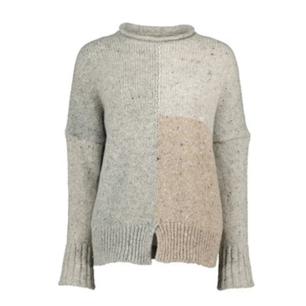 Ladies Irish Knit Wool Sweater Oatmeal