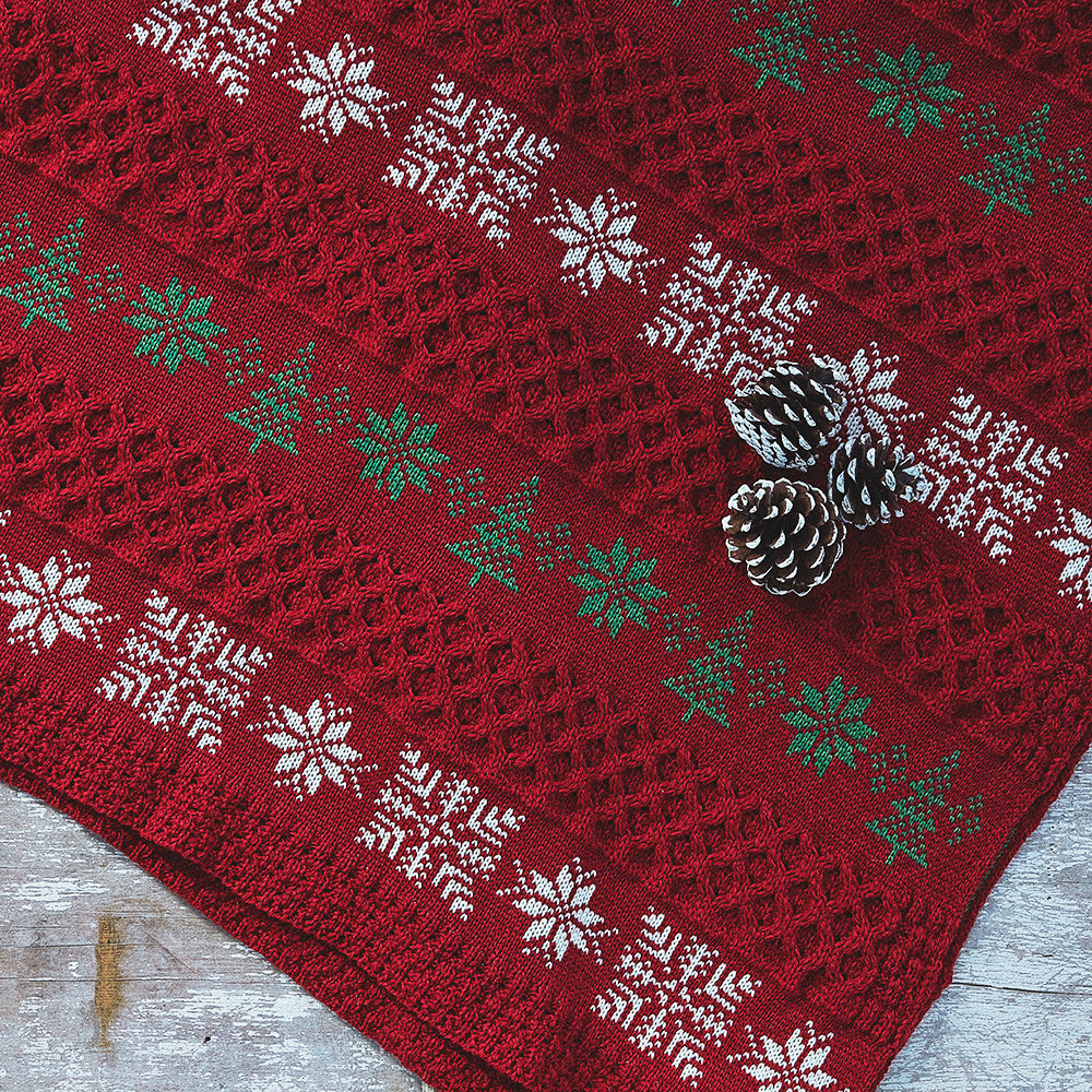 Irish Knitted Christmas Fairisle Blanket