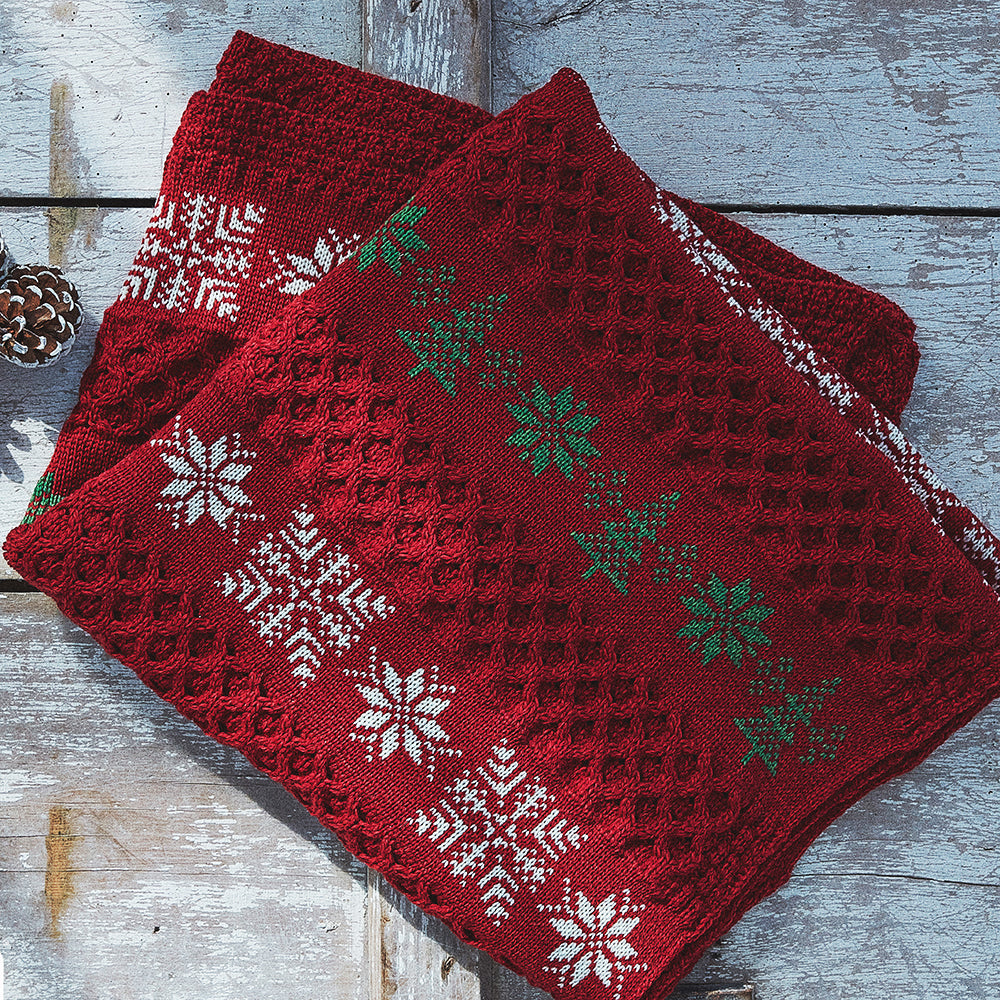 Irish Knitted Christmas Blanket