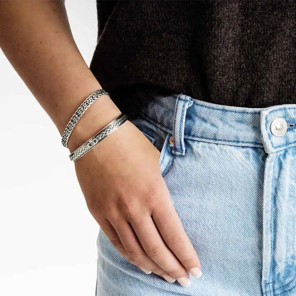 Celtic Claddagh Bangle Sterling Silver