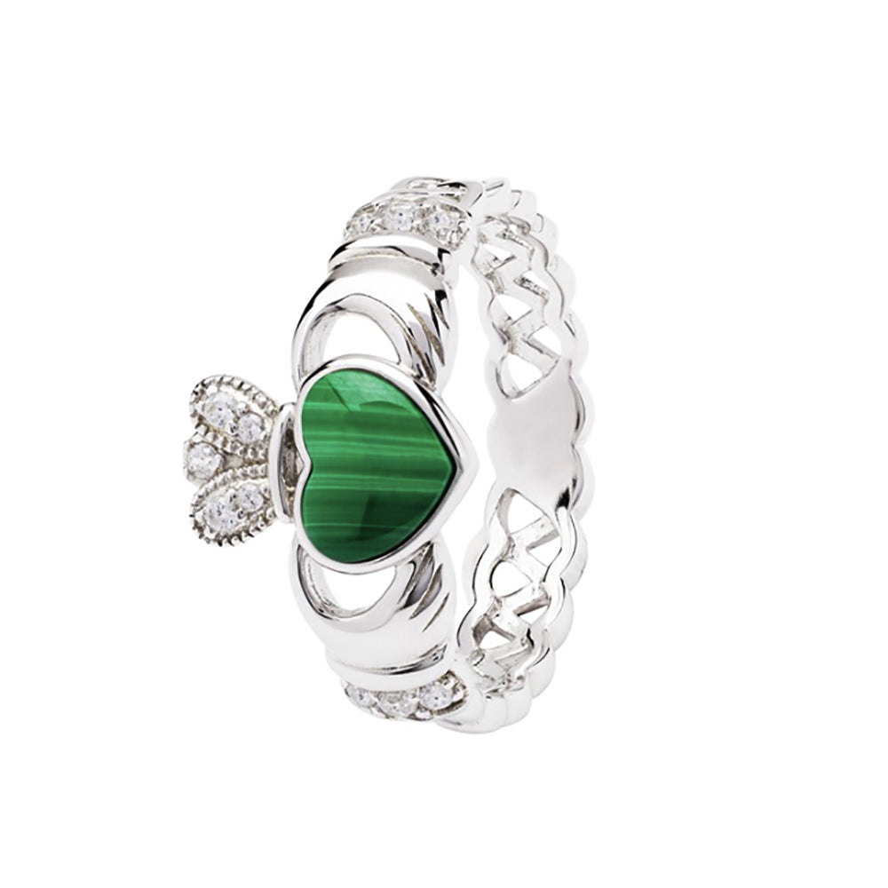 Sterling Silver Celtic Irish Claddagh Ring 