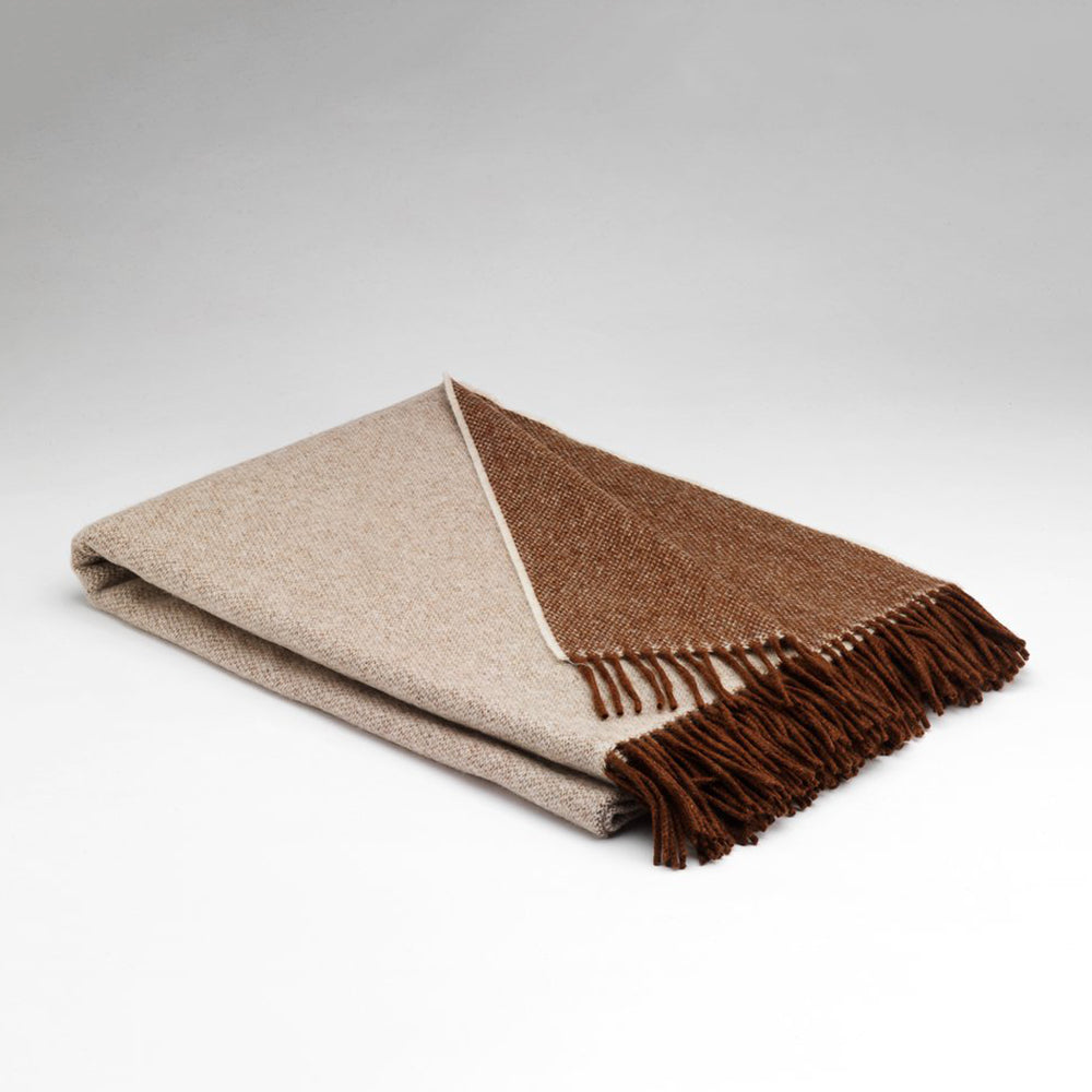 irish lambswool blankets in cappuccino