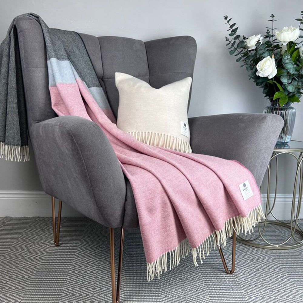 irish lambswool blankets pink