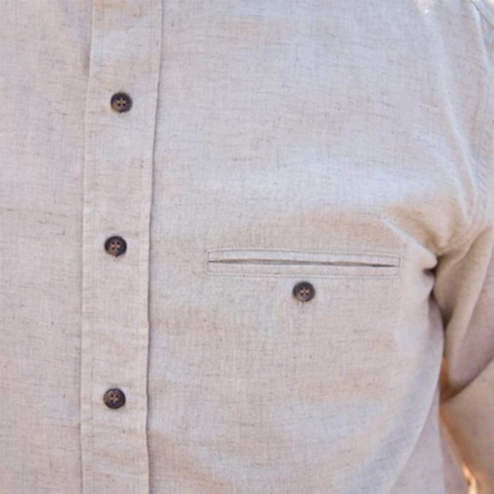 natural colour irish linen shirt