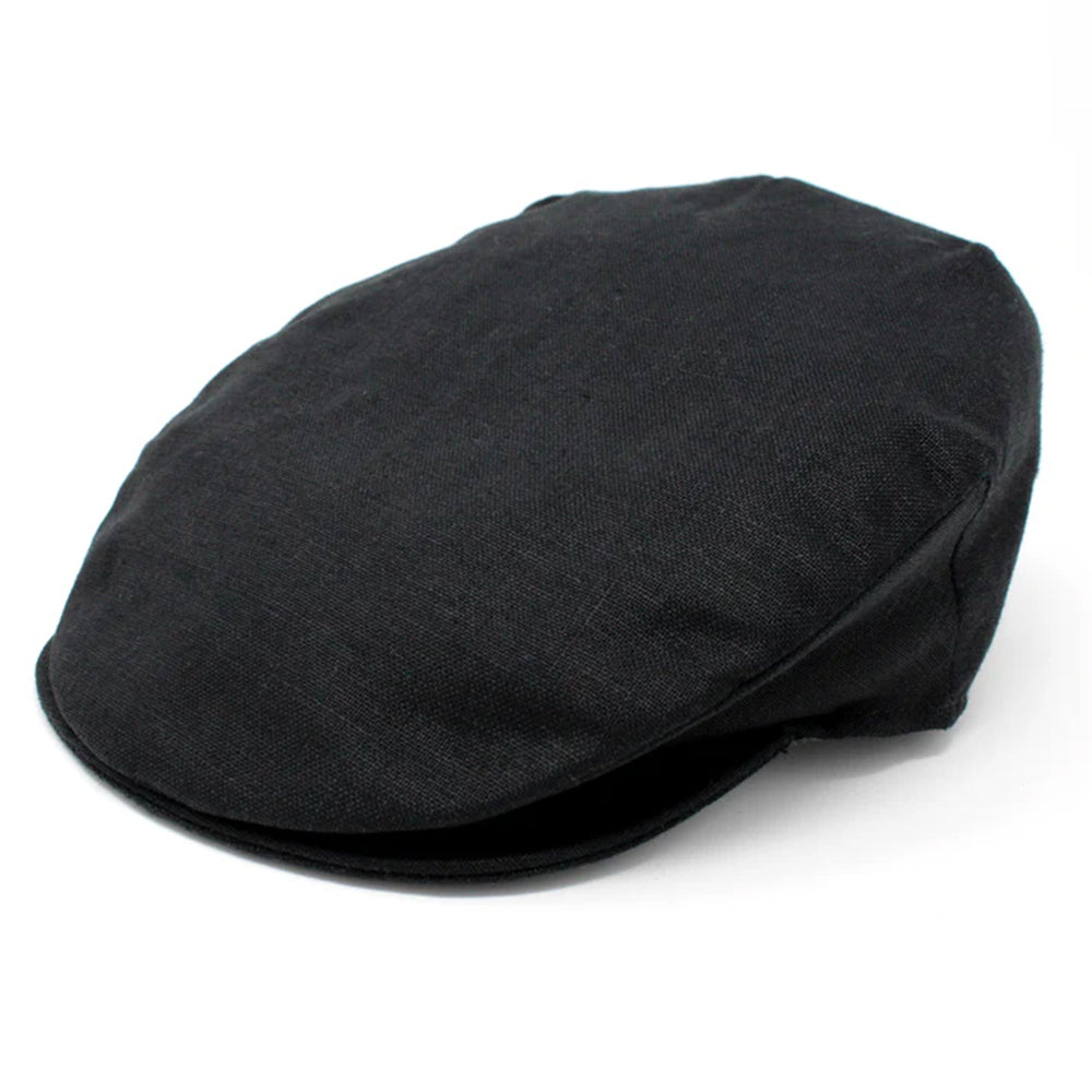 Vintage Linen Cap - Black