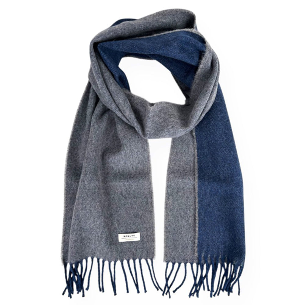 IDH McNutt Lambswool Scarf - Gray & Blue