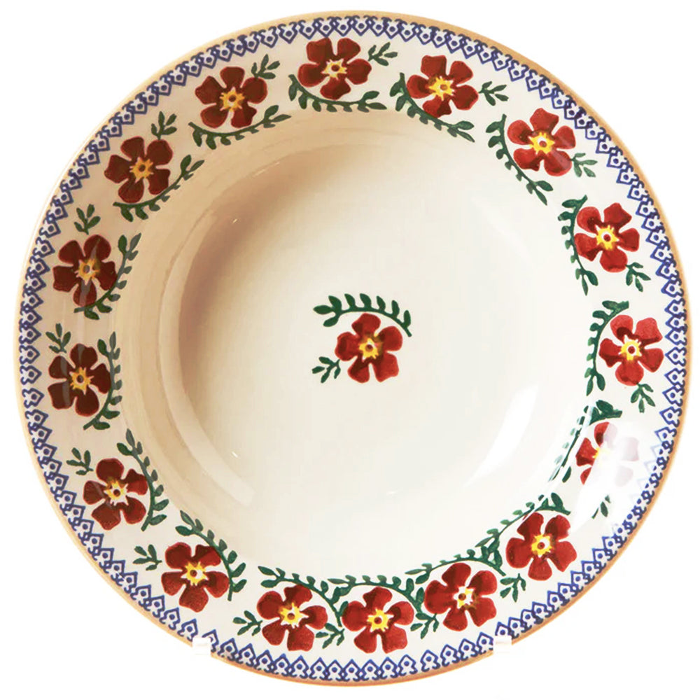 IDH Old Rose pasta bowl with floral design