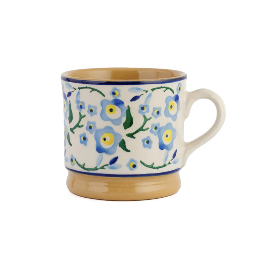 IDH Small Mug with Blue Floral Pattern