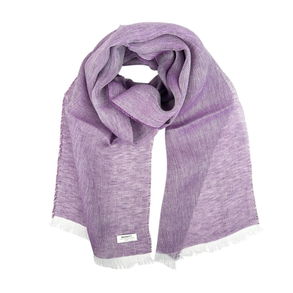 Irish Linen Scarf In Lavender/Lilac