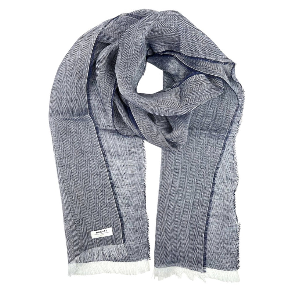 Linen Scarf In Nautical Navy
