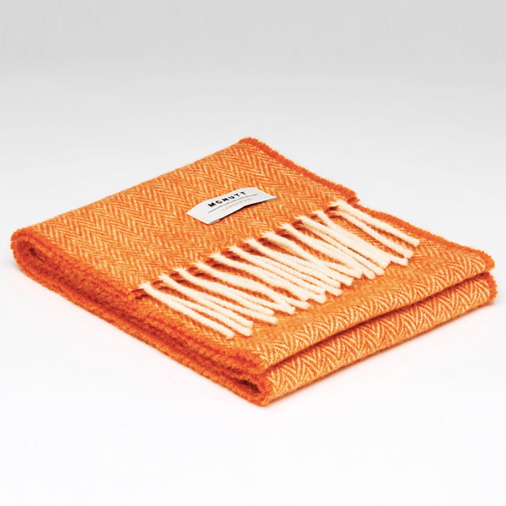 Orange Irish Lambswool Childrens Scarf