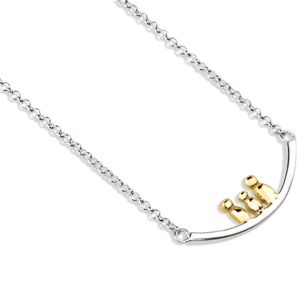 Garrett Mallon Clann necklace with 2 adults, 1 child design