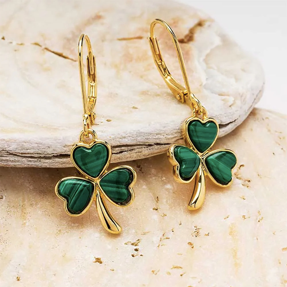gold vermeil shamrock earrings