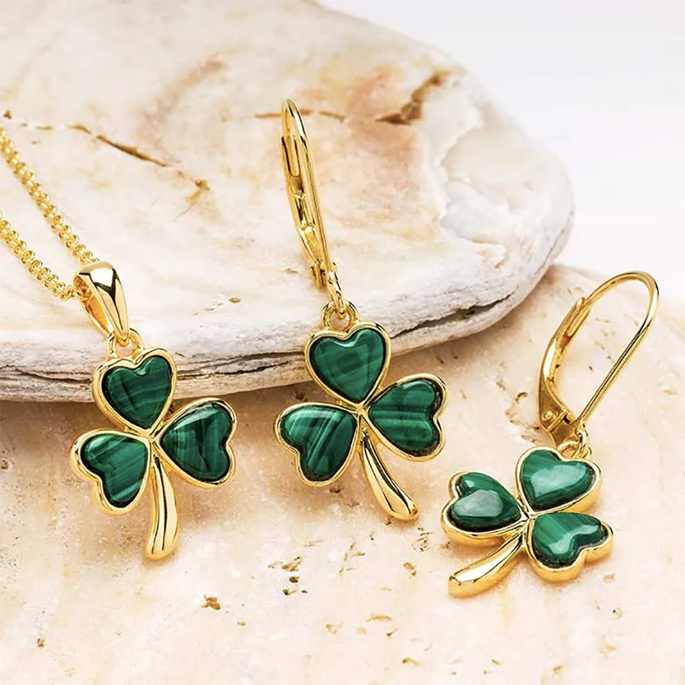 gold vermeil shamrock earrings