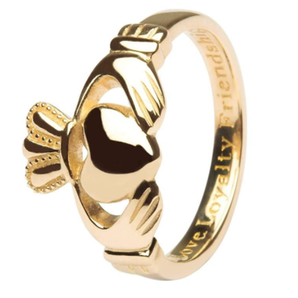 14kt gold irish celtic claddagh ring