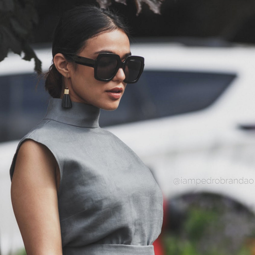 Turtle Neck Linen Top