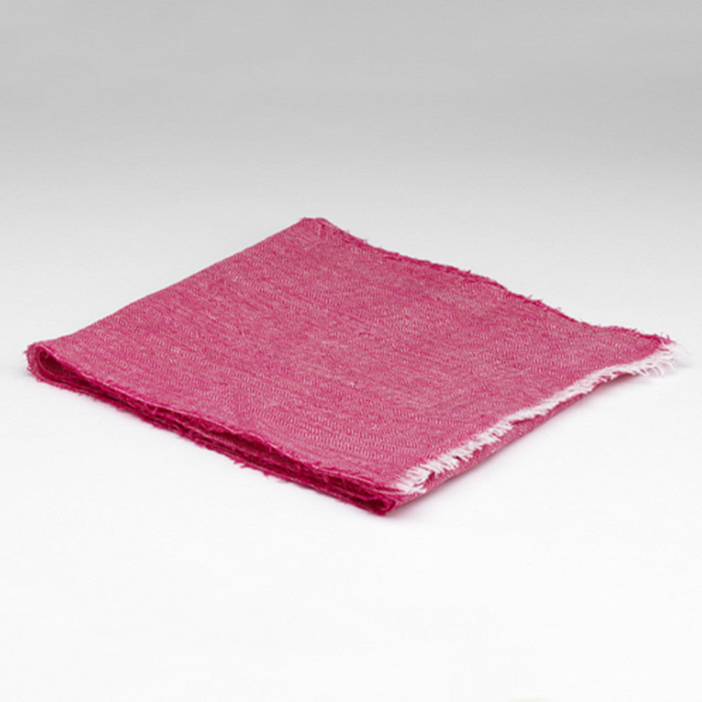 Irish Linen Scarf in Fuchsia Pink