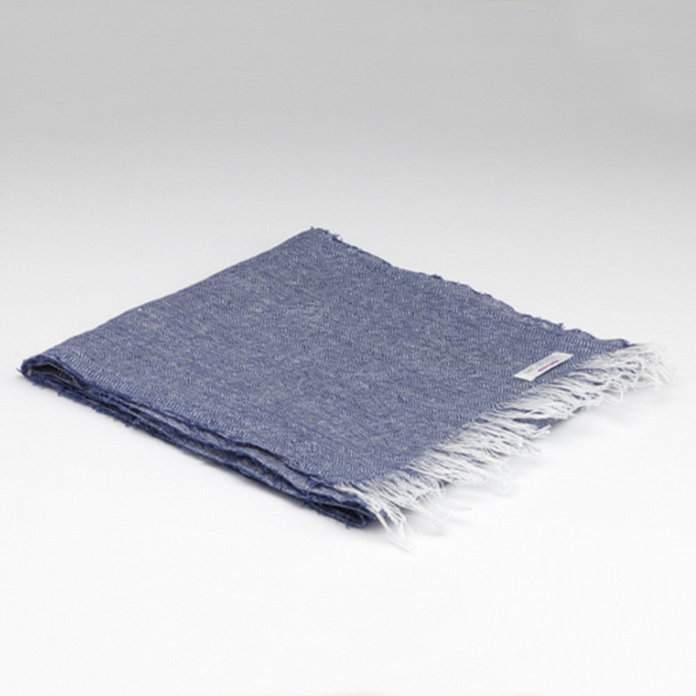 Irish Linen Scarf Nautical Navy
