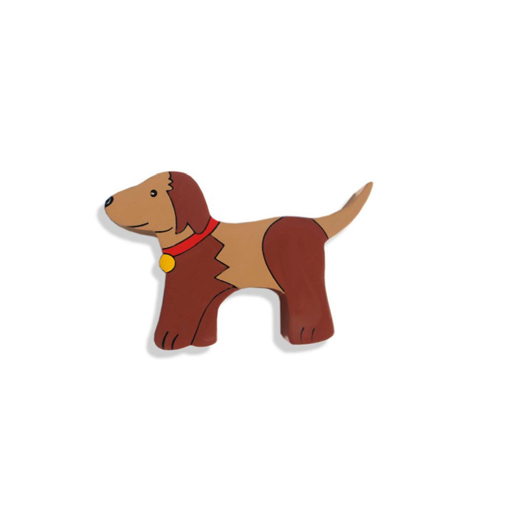 Wooden Dog Magnet