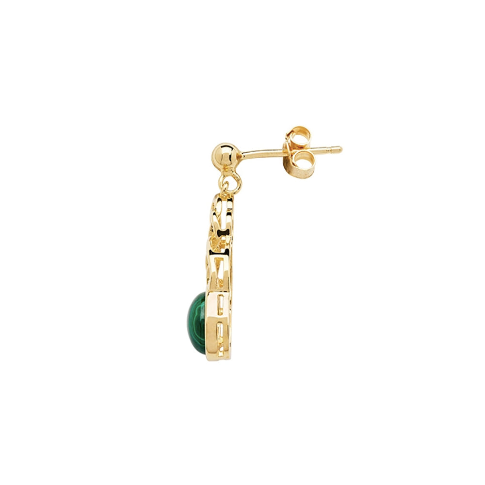 GV11 Green Gemstone Earrings
