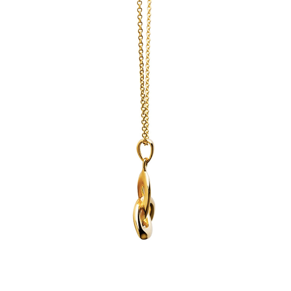 14kt gold trinity knot necklace
