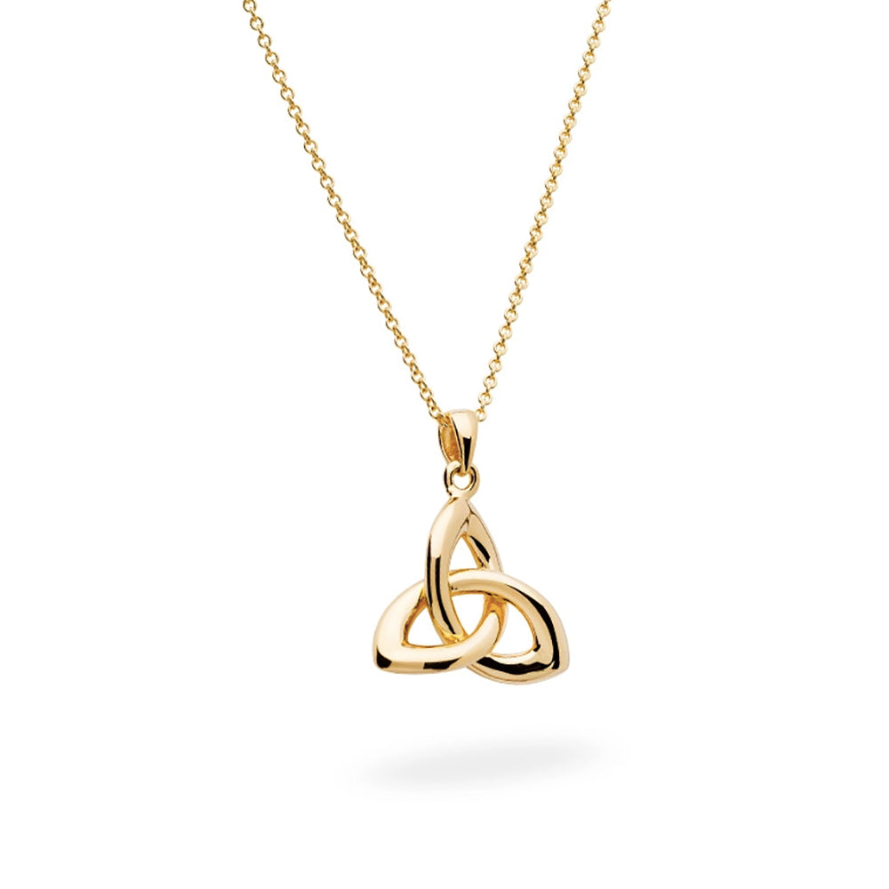 14kt gold trinity knot necklace