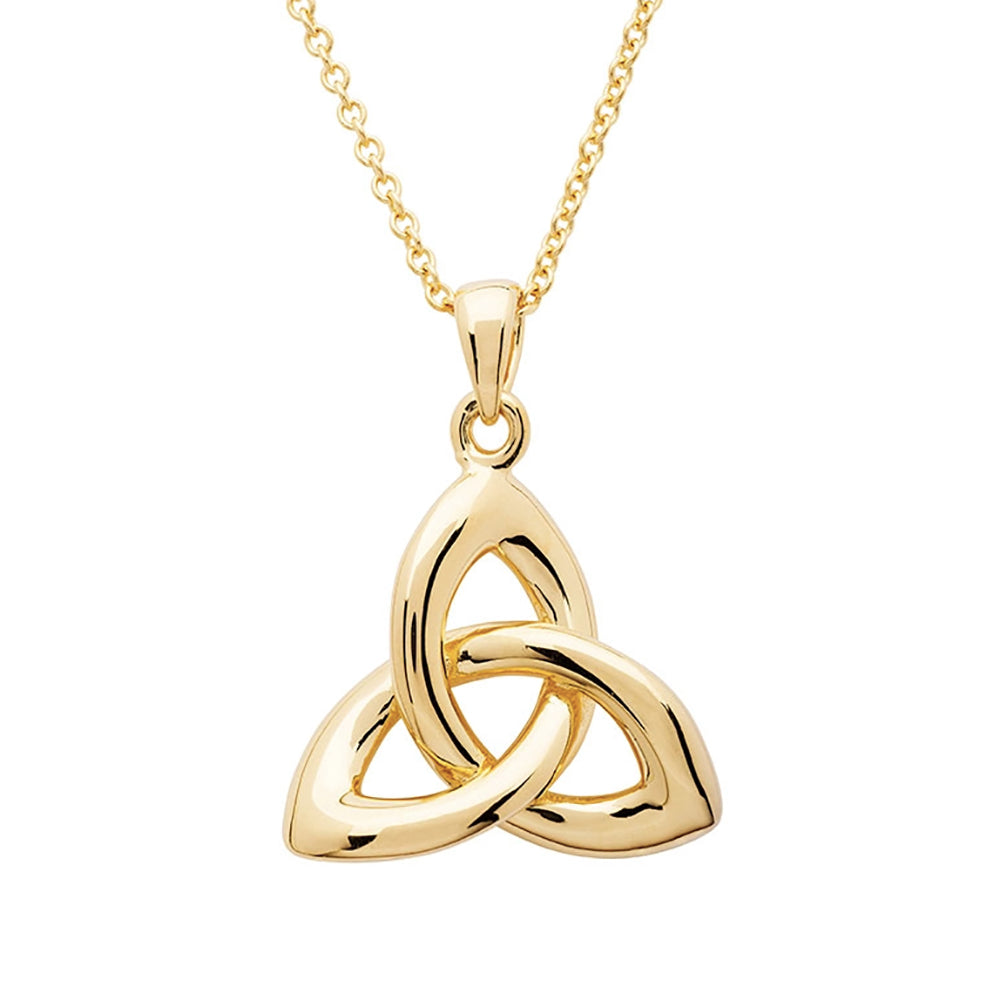 14kt gold trinity knot necklace