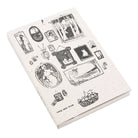 Illustrated journal with framed art.