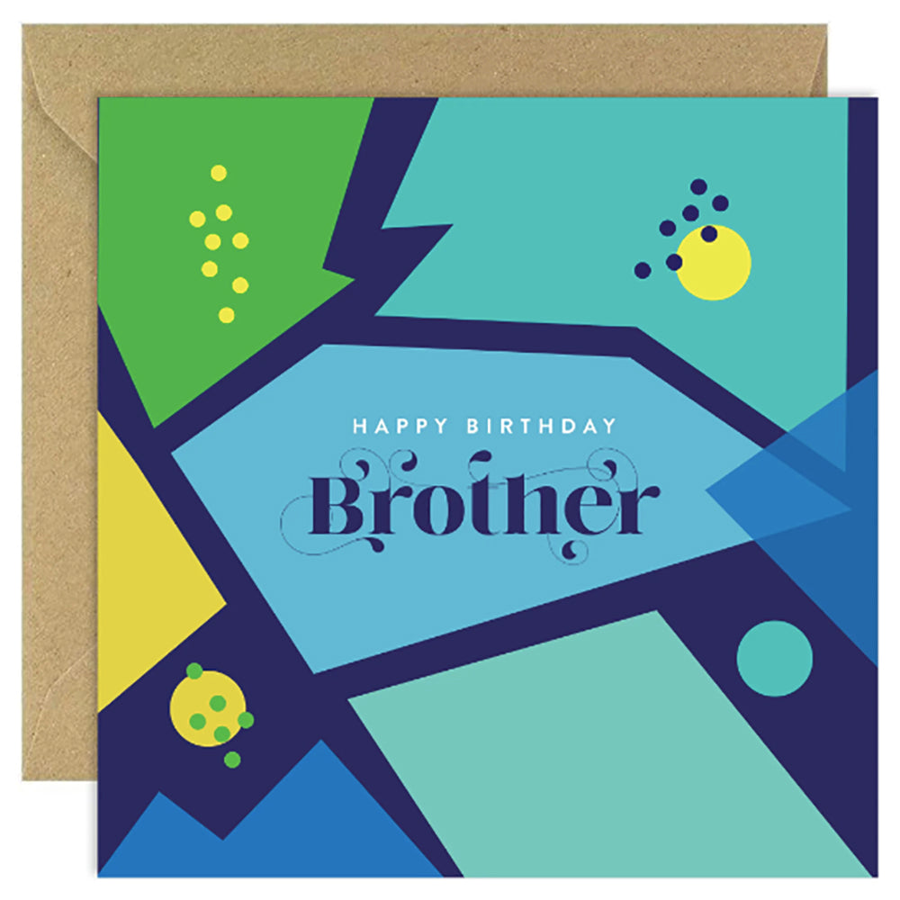 Square Happy Birthday Brother Card