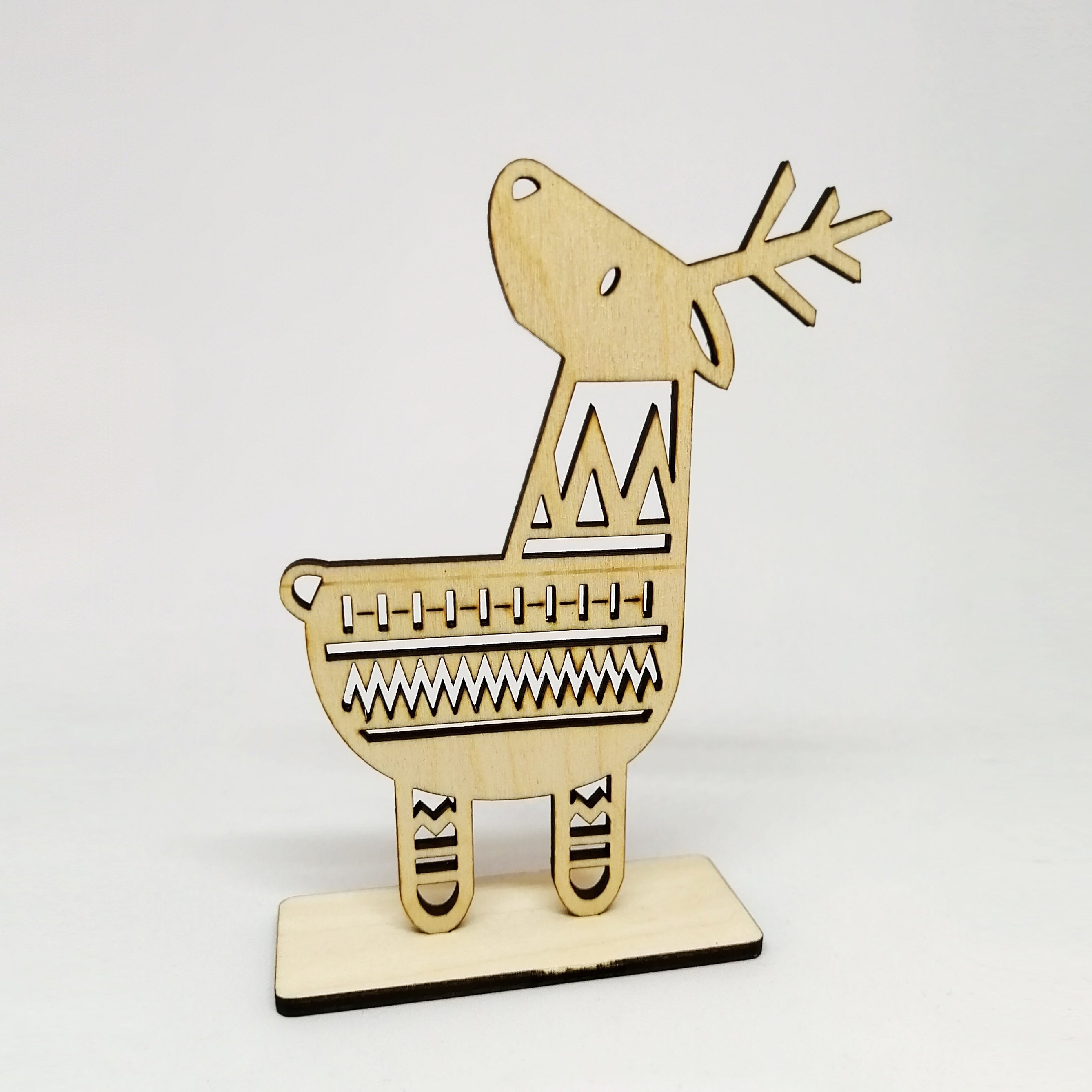 wooden christmas animal ornaments