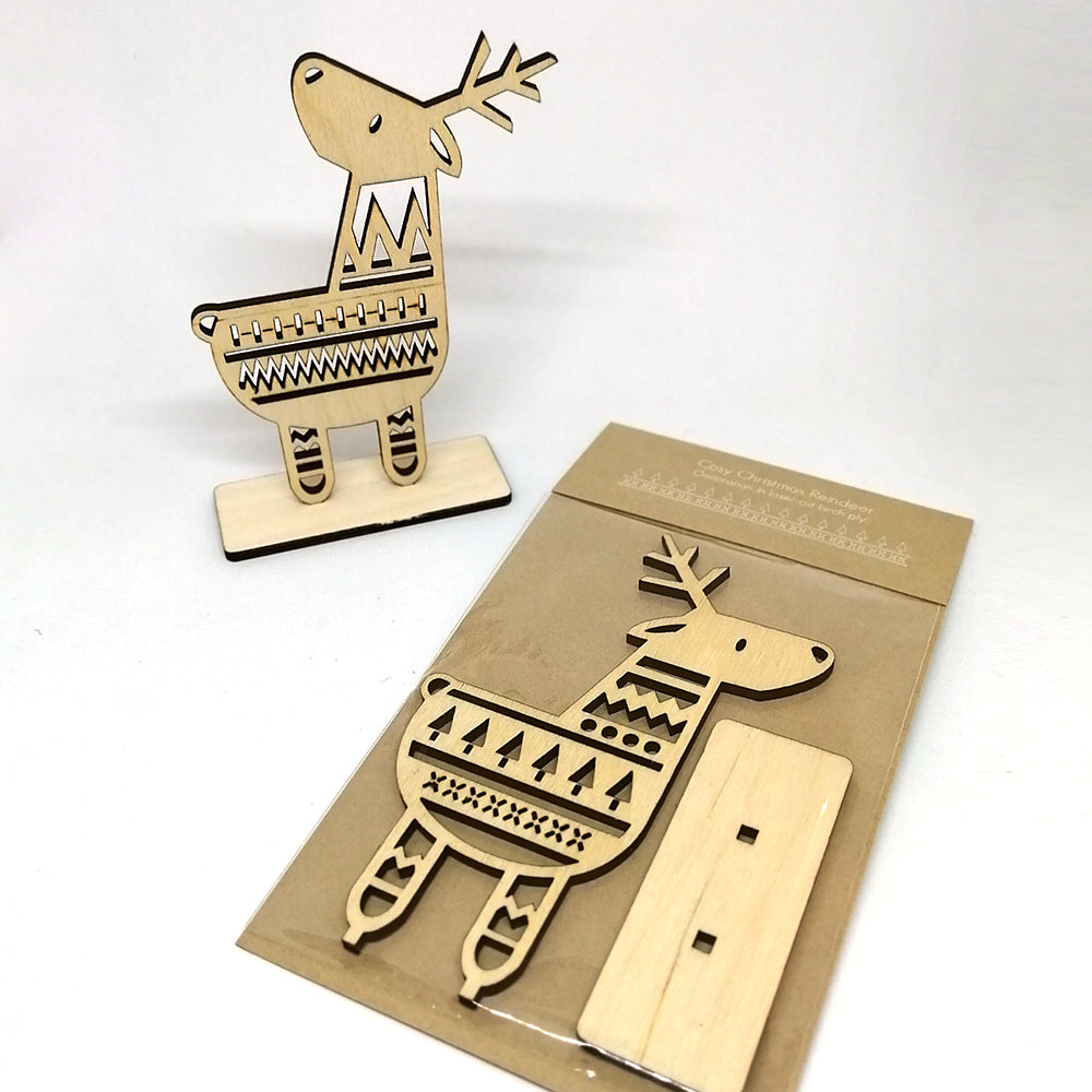 wooden christmas animal ornaments