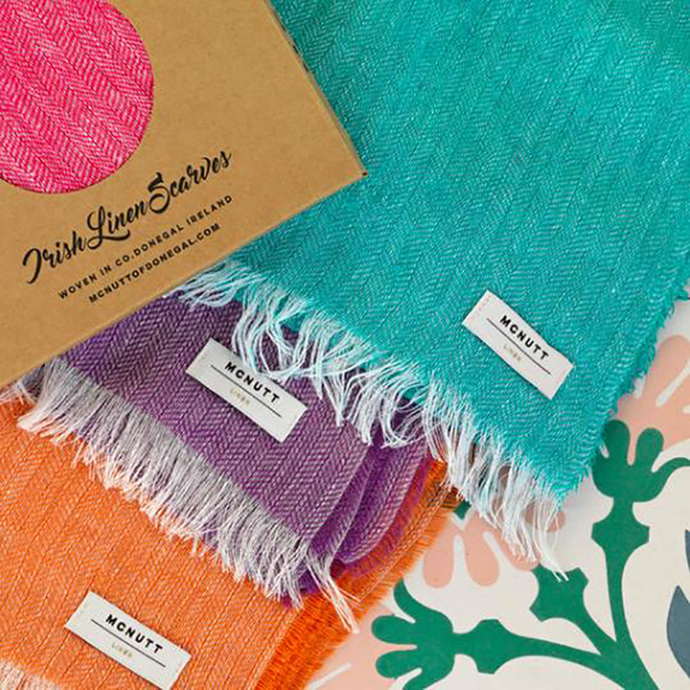 Irish Linen Handwoven Scarf