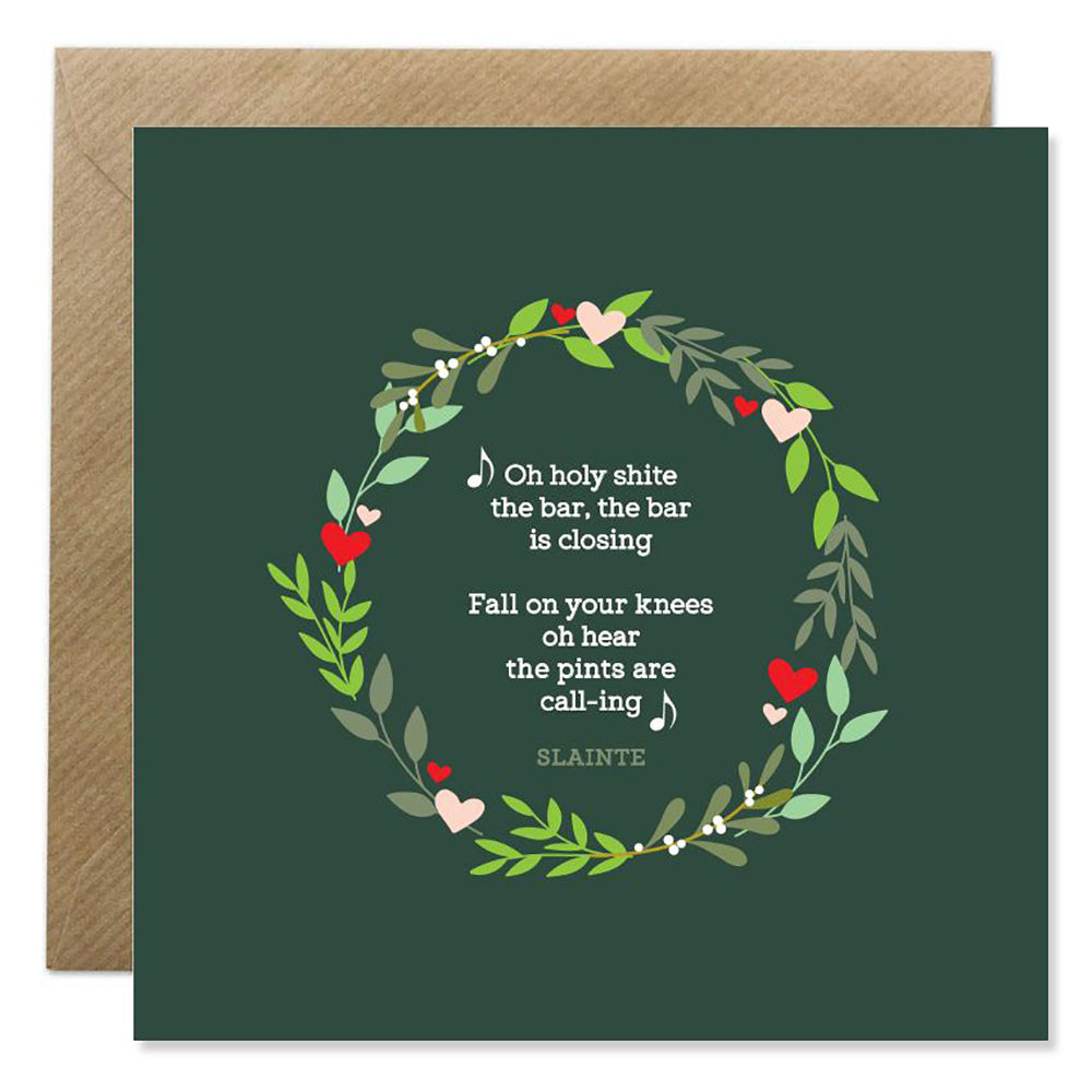 oh holy shite the bar, the bar is closing...christmas card