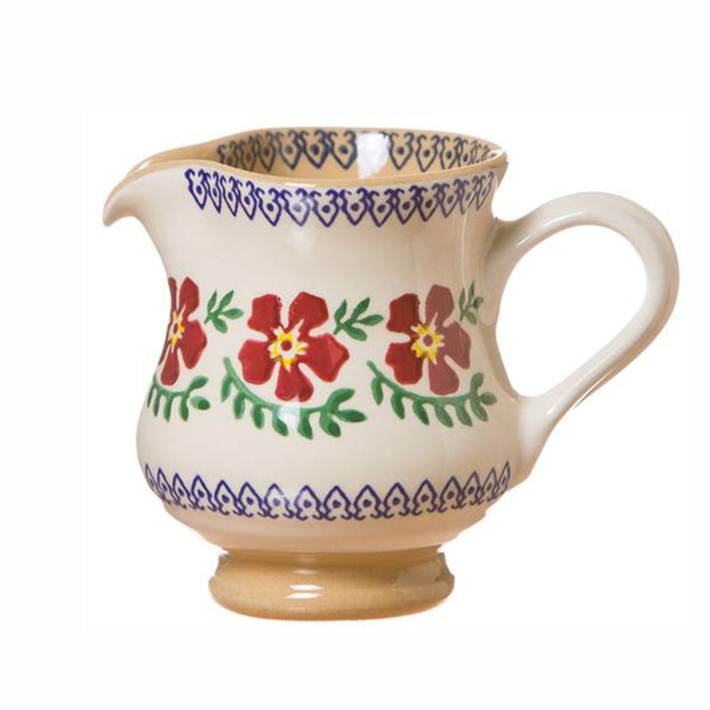 Old Rose Creamer Jug with floral design
