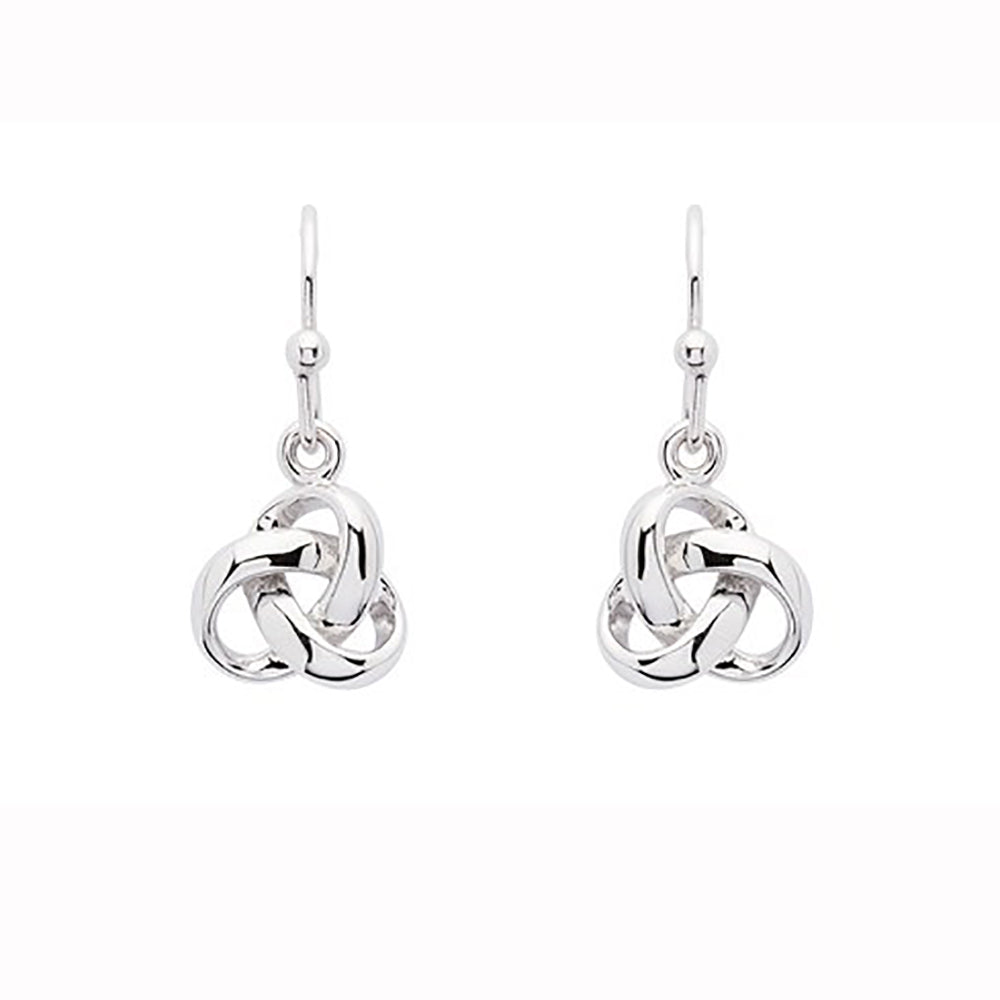 Square Trinity Knot Drop Earrings
