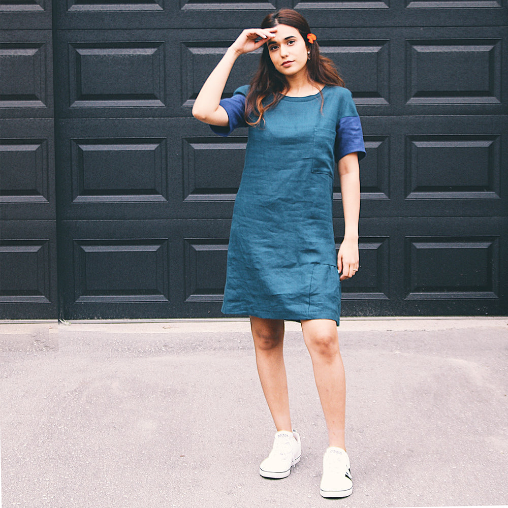 Fada Linen Short Sleeve Dress