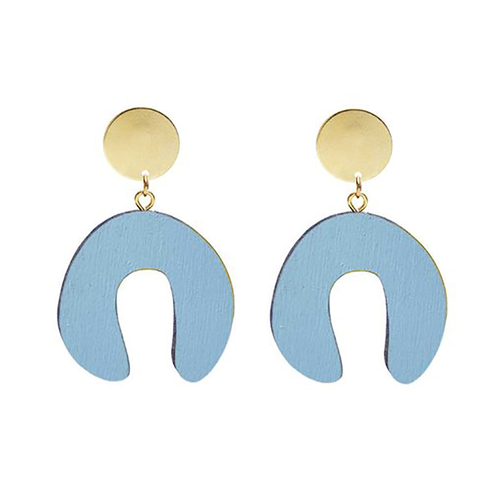 Blue wedgewood doodle earrings
