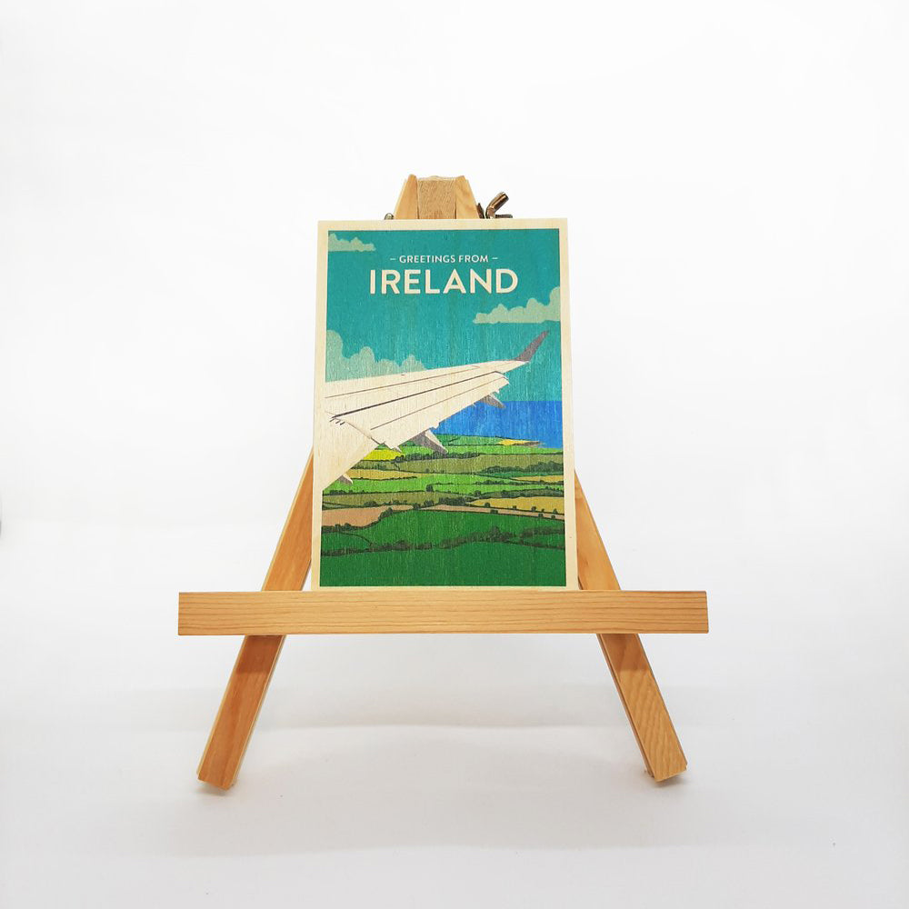 Square Ireland postcard on easel