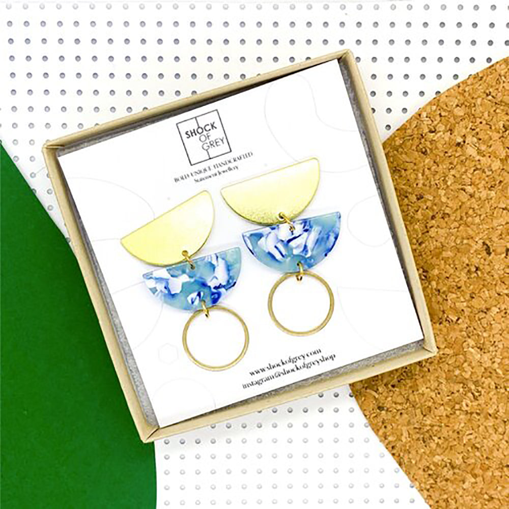 Square Jennyinaqua earrings in box