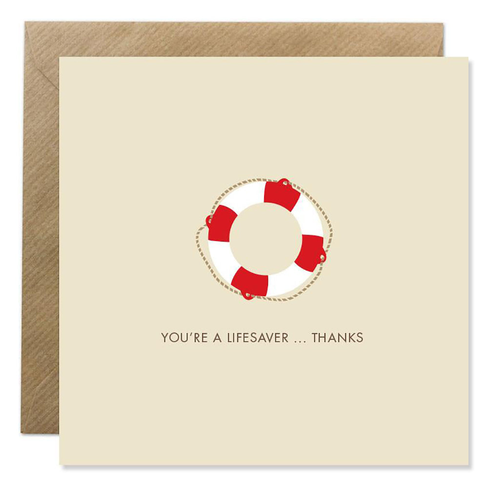 Lifesaver thank you card