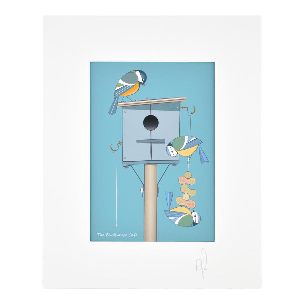 Birdhouse Cafe art with birds