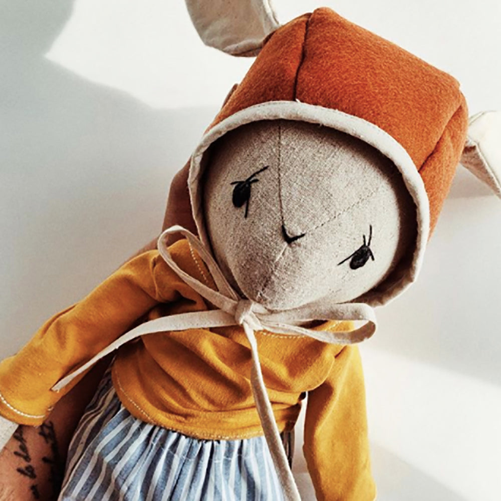 Handmade Irish Linen Kids Bunny Doll