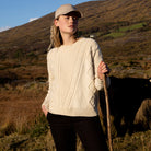 Aran Harp Stitch In Ecru 