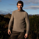 Chunky Seed Stitch Sweater In Clay 