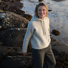 Cropped Hoodie With Pouch Pocket Oyster