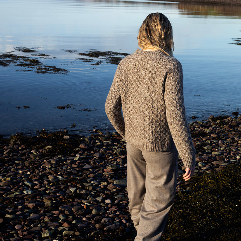 Honeycomb Stitch Jumper With Side Slits