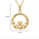 14kt gold irish claddagh neccklace 