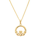 14kt gold irish claddagh neccklace 